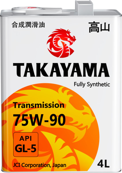 TAKAYAMA Transmission 75W-90 API GL-5 4л металл / пластик