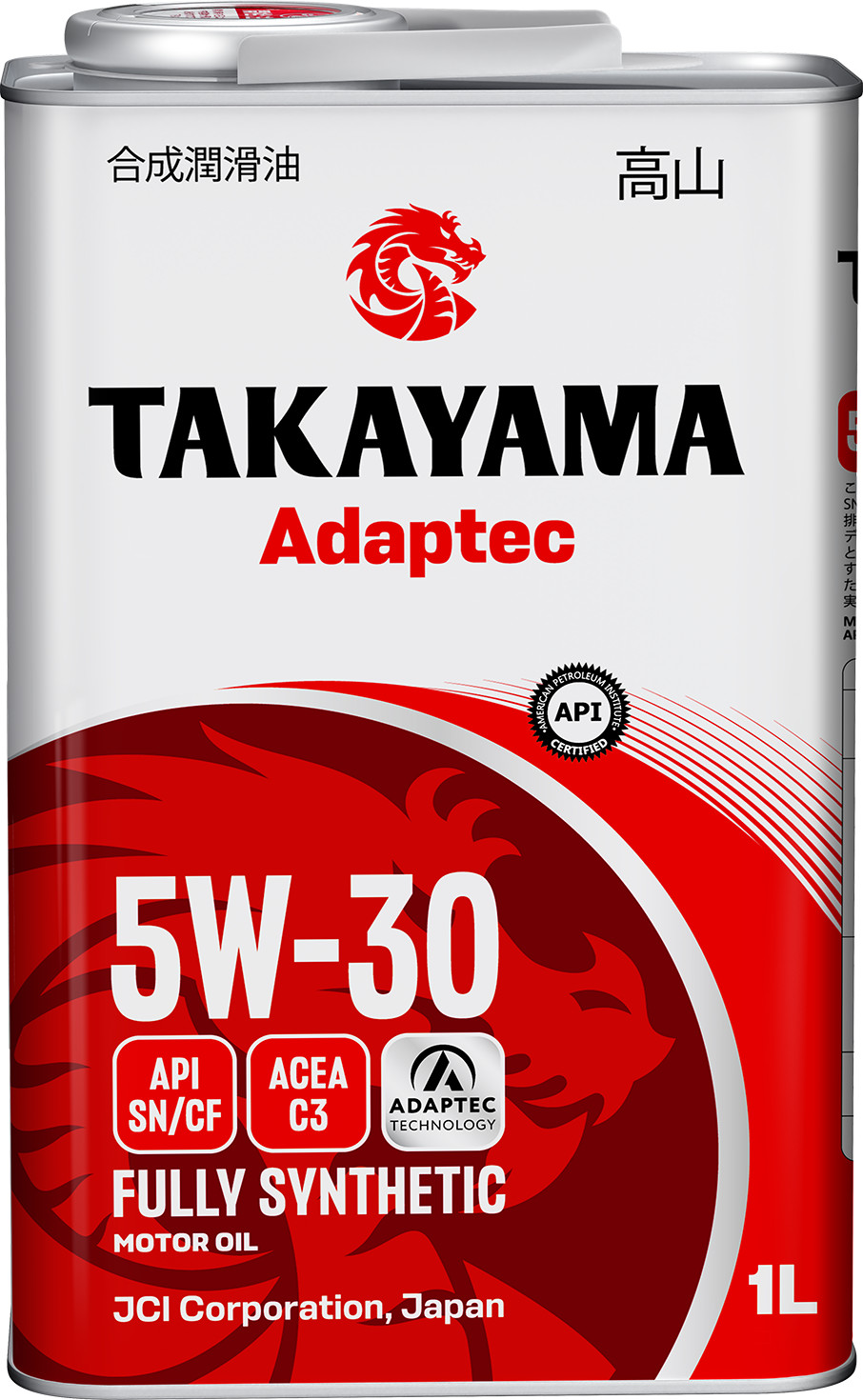 TAKAYAMA Adaptec SAE 5W-30 API SN/CF ACEA C3 1л металл