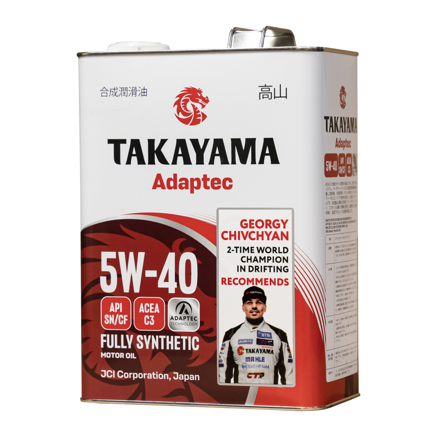 TAKAYAMA Adaptec 5W-40 ACEA C3 API SN/CF 4л металл