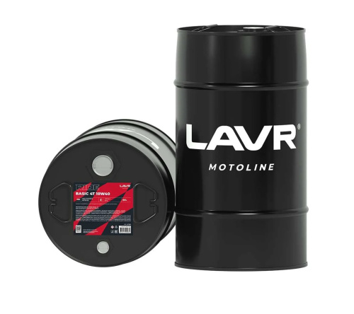 Моторное масло LAVR MOTO RIDE BASIC 4T 10W-40 SL 60 л