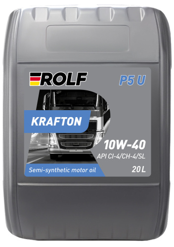 ROLF KRAFTON P5 U 10W-40 API CI-4/SL/CH-4 ACEA E7-12 20л пластик